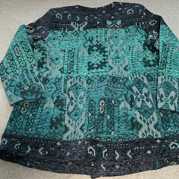 Susan Graver Artisan Jacket Size 14 Boho Carpet Mature Grunge Festival Artsy - Picture 11 of 13